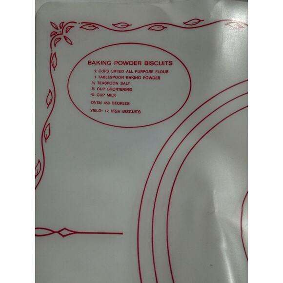 Vtg Tupperware Pastry Mat Red and White USA - Picture 2 of 8